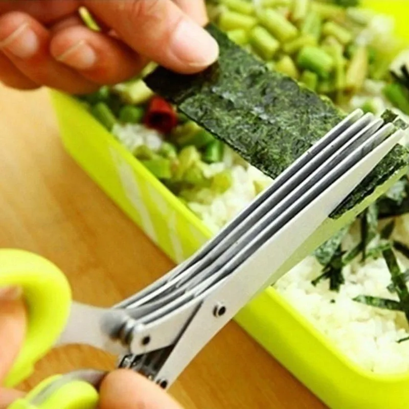 5 Blade Kitchen Salad Scissors - innovative kitchen gadget from Pureplatin